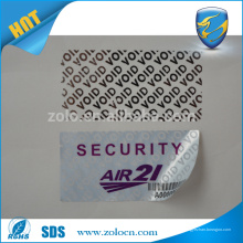 Chinas alibaba PET Custom Logo Sicherheit void Label